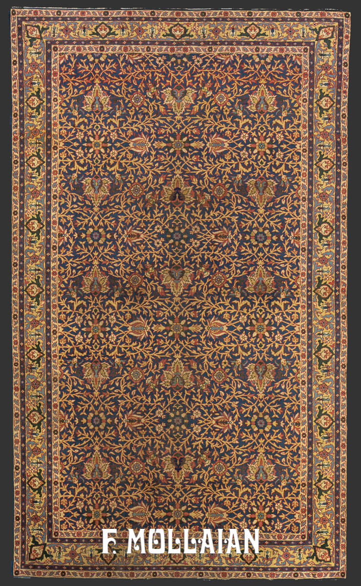 Floral All-over Antique Persian Hand-knotted Kerman Ravar Rug n°:69065869